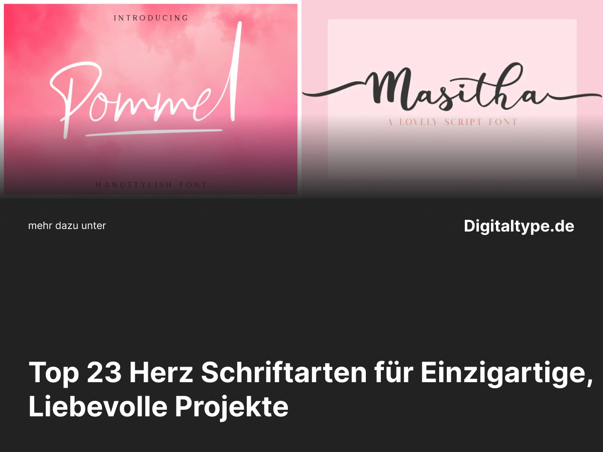 Top 23 Herz Schriftarten F r Einzigartige Liebevolle Projekte