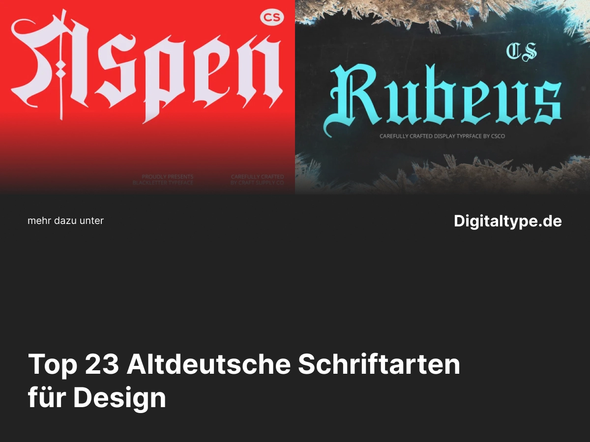 f -Top 23 Altdeutsche Schriftarten für Design