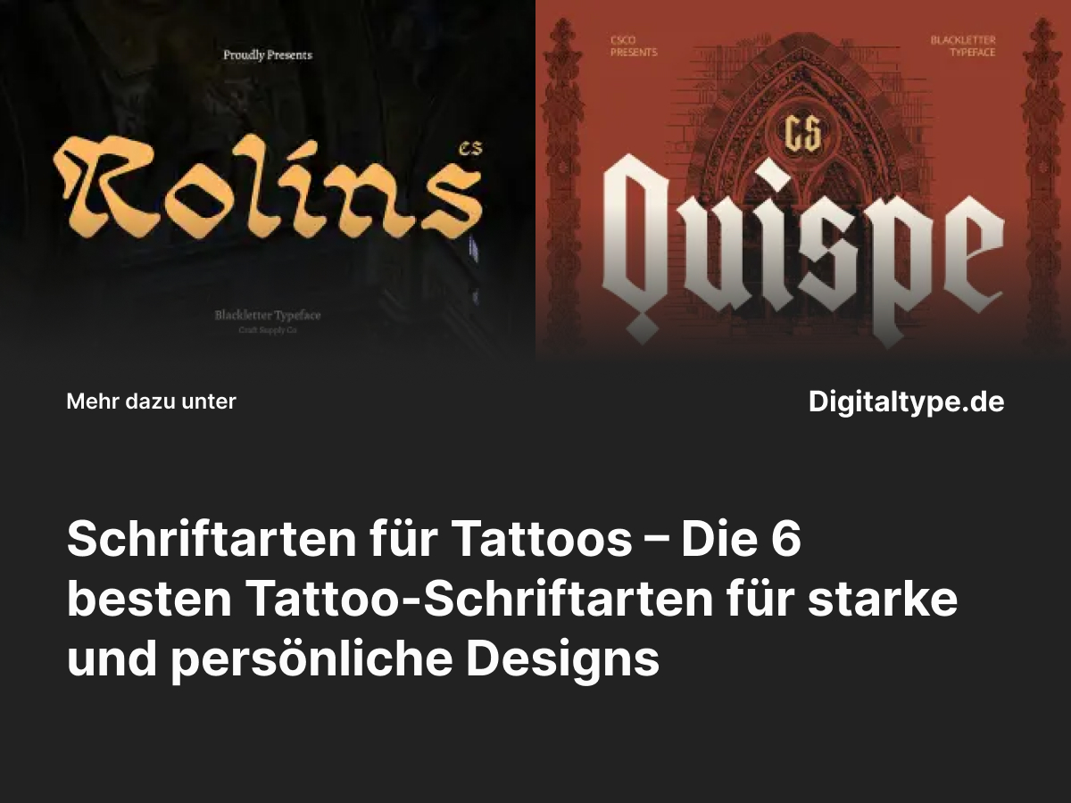 Tattoo Schriftarten Testen