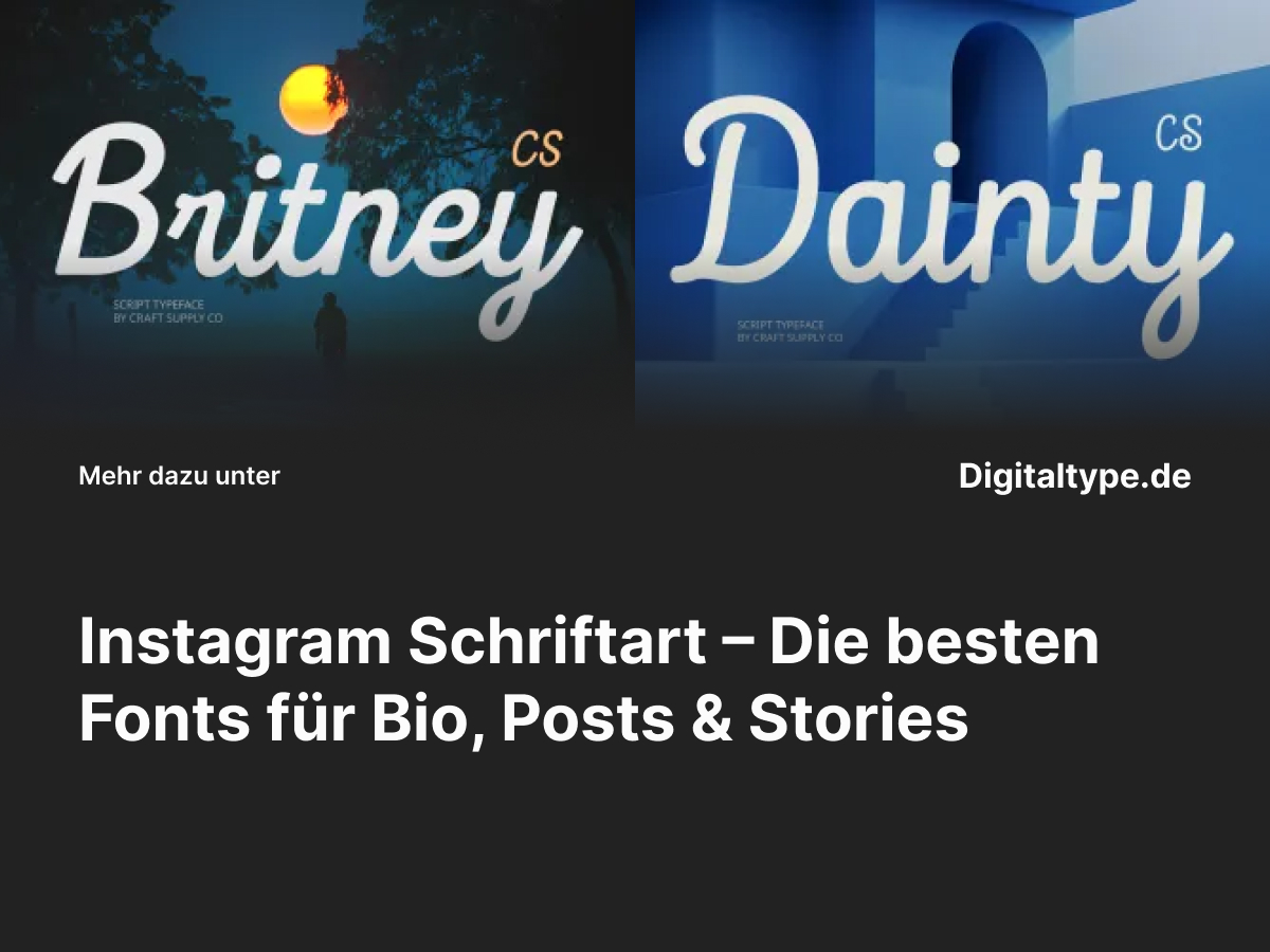 Instagram Schriftart – Die besten Fonts für Bio, Posts & Stories ...